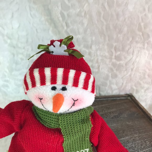 Retro 2007 shelf sitter snowman Bon Ton Tag - Picture 3 of 5